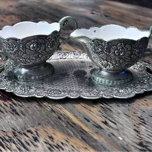 Vintage Holiday Imports Inc Sugar & Creamer Set with Tray